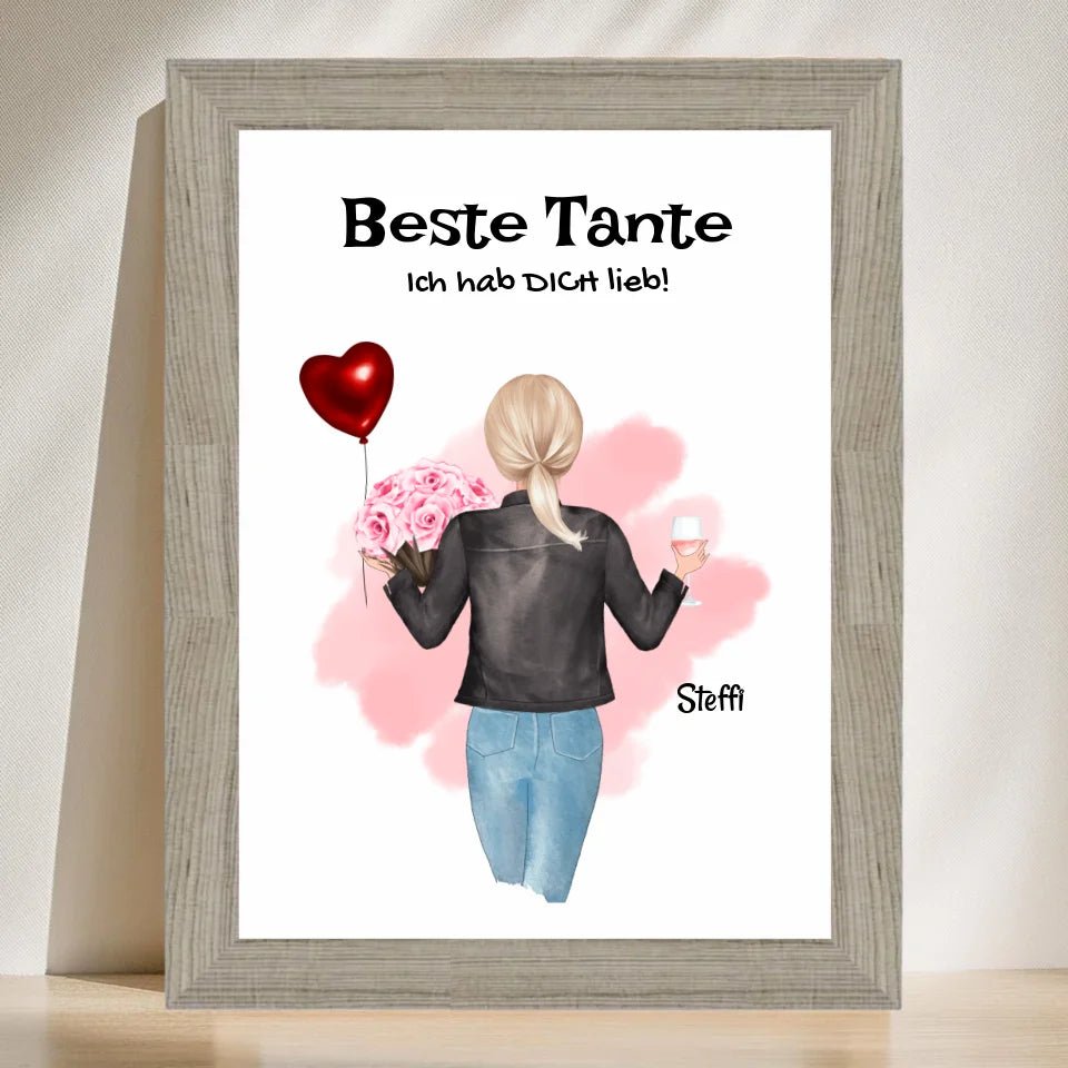 Tante Bild Geschenk personalisiert - Cantty