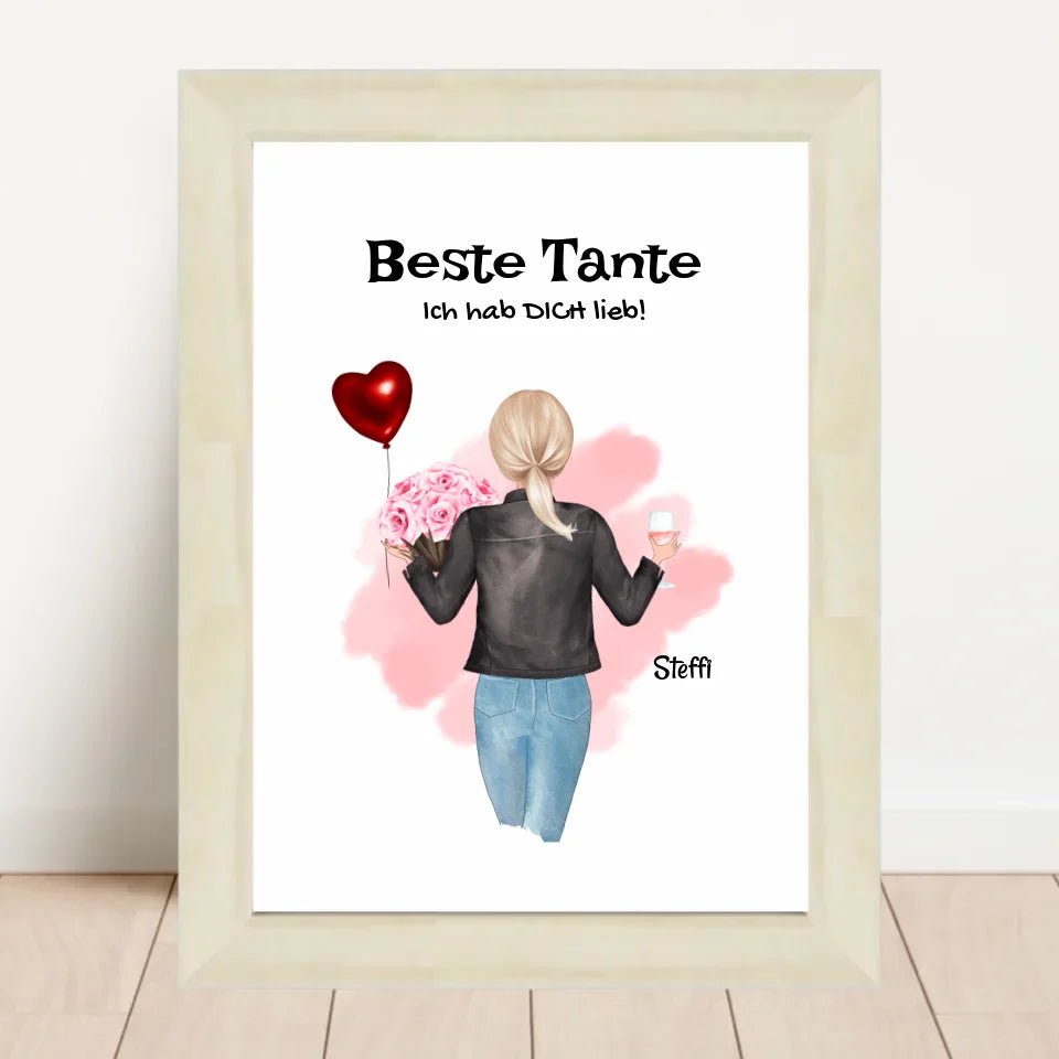 Tante Bild Geschenk personalisiert - Cantty