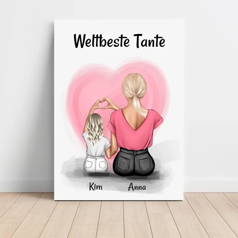 Geschenk Tante Nichte Poster zum Geburtstag personalisiert - Cantty