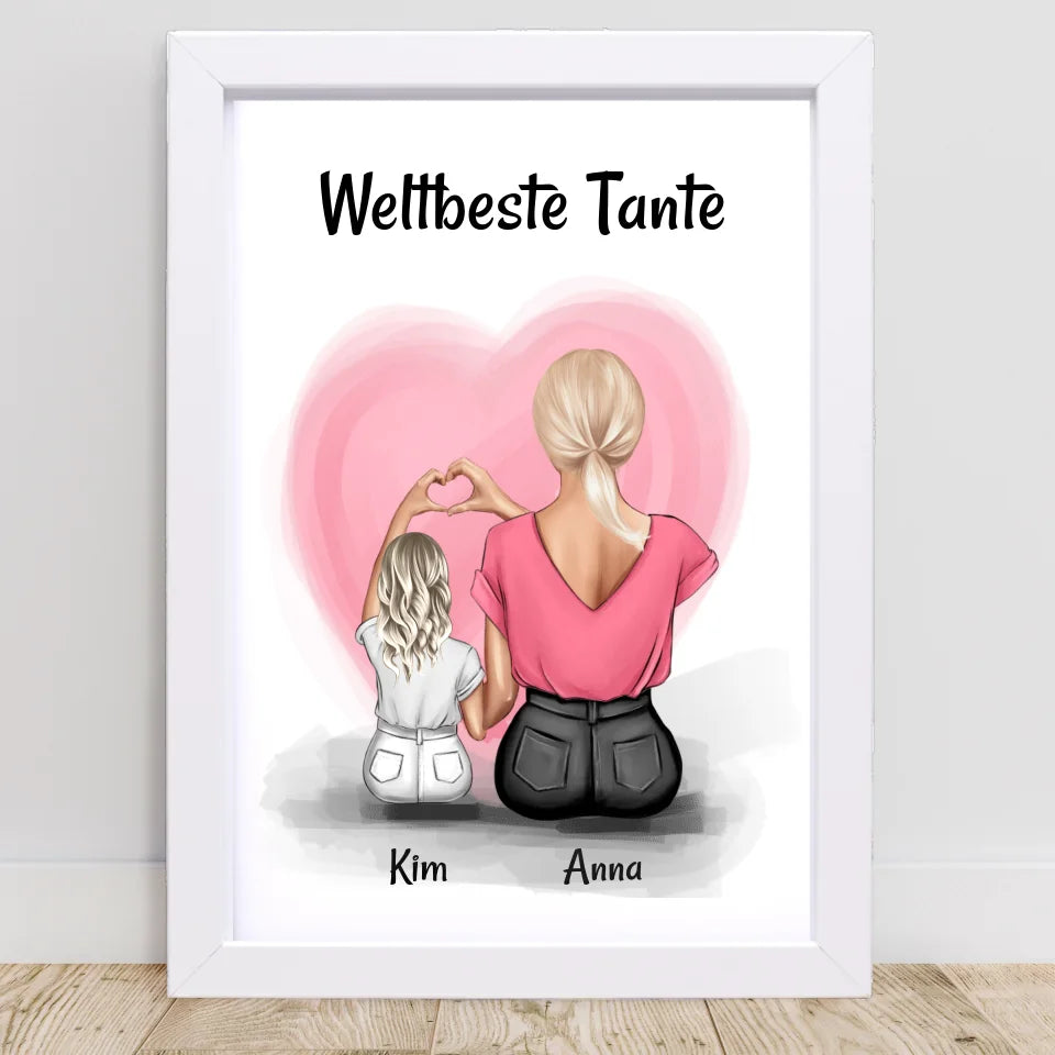 Poster mit Rahmen Weiß 2