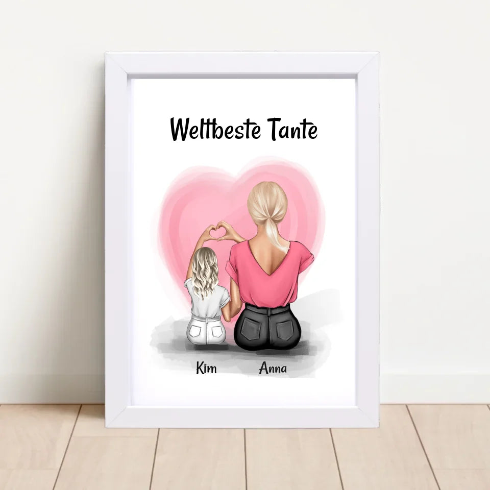 Poster mit Rahmen Weiß