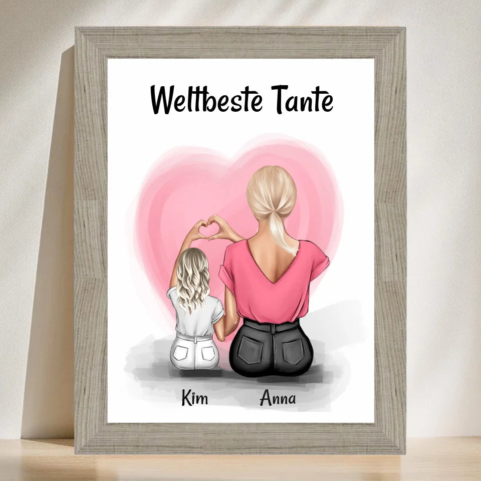 Poster mit Rahmen Beige 3