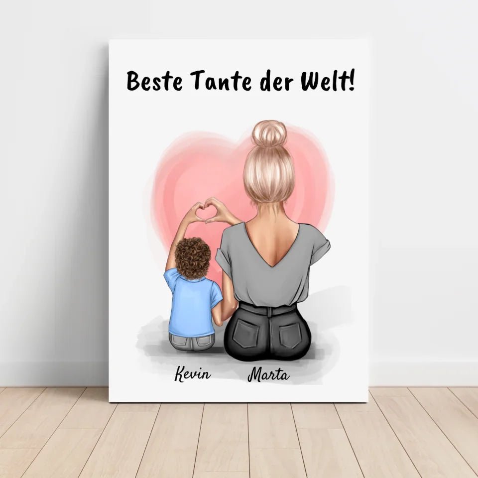 Tante Neffe Poster Geschenk personalisiert - Cantty