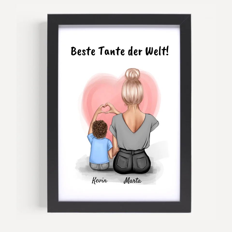 Tante Neffe Poster Geschenk personalisiert - Cantty