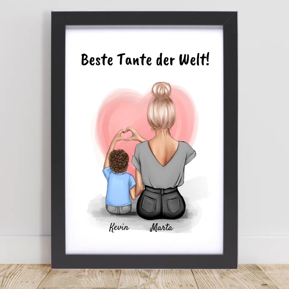 Tante Neffe Poster Geschenk personalisiert - Cantty