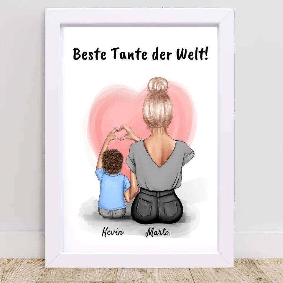 Tante Neffe Poster Geschenk personalisiert - Cantty