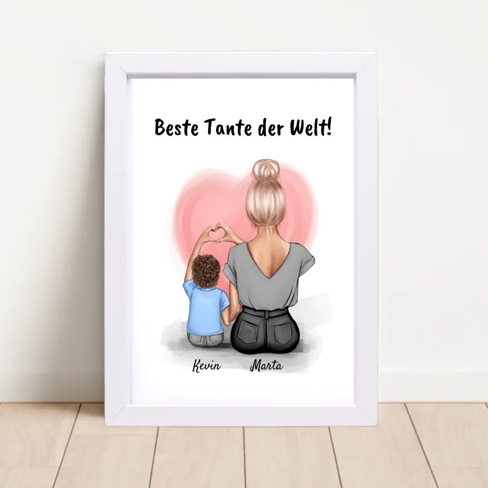 Tante Neffe Poster Geschenk personalisiert - Cantty