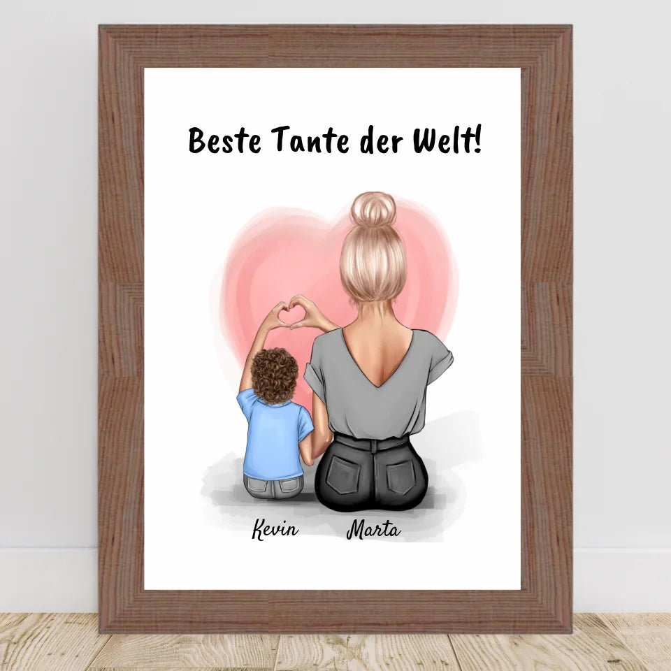Tante Neffe Poster Geschenk personalisiert - Cantty