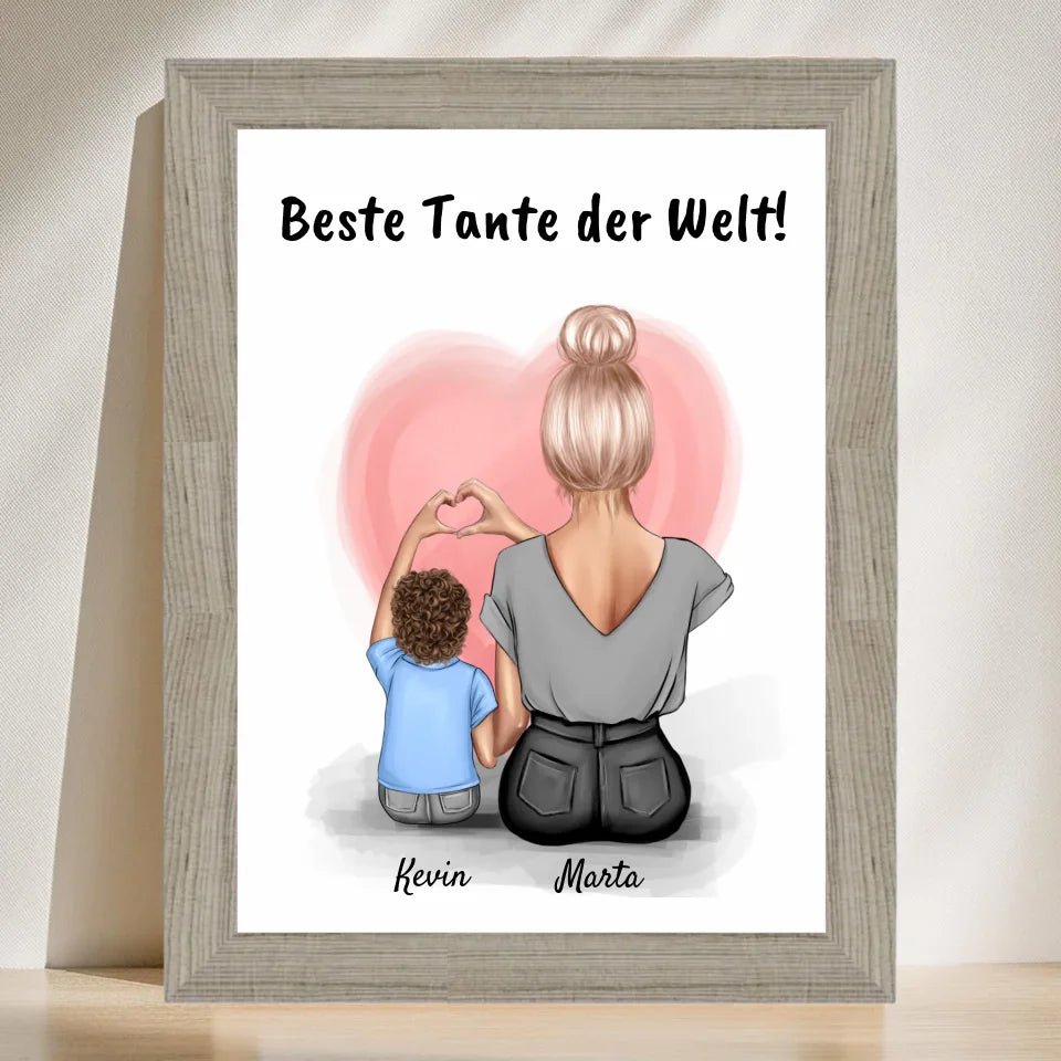 Tante Neffe Poster Geschenk personalisiert - Cantty