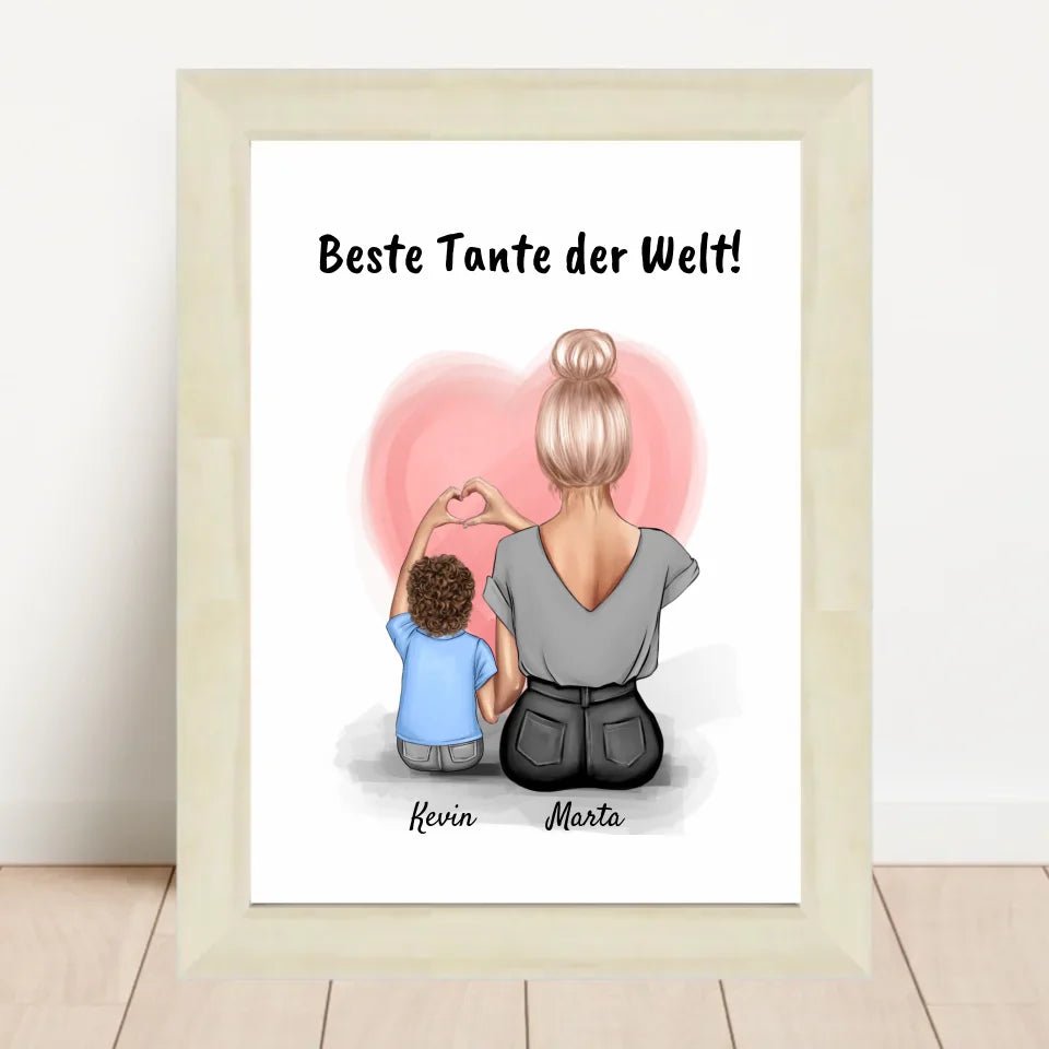 Tante Neffe Poster Geschenk personalisiert - Cantty