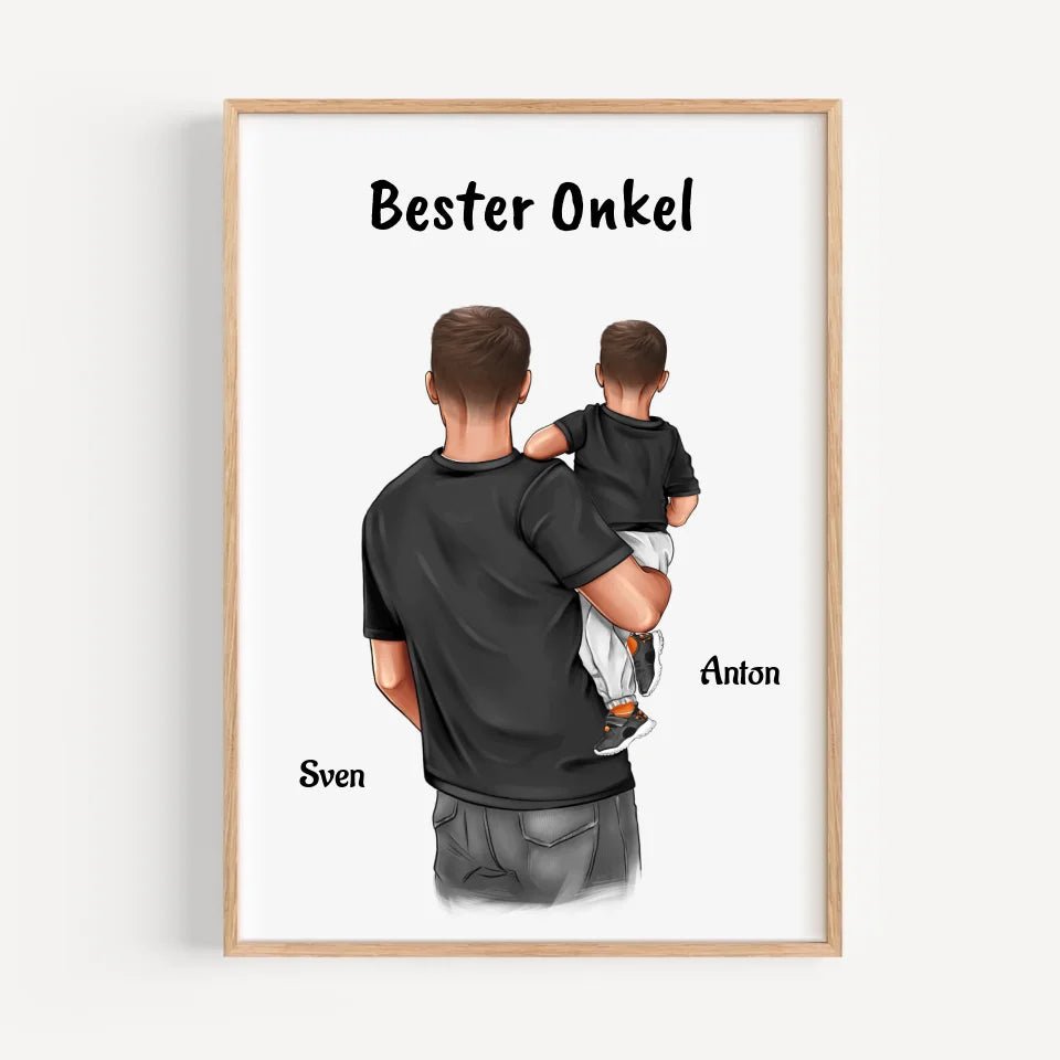 Onkel kleiner Neffe Poster personalisiert - Cantty