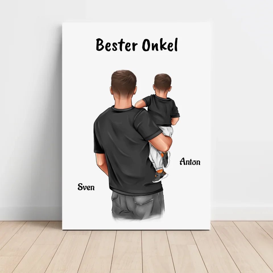 Onkel kleiner Neffe Poster personalisiert - Cantty