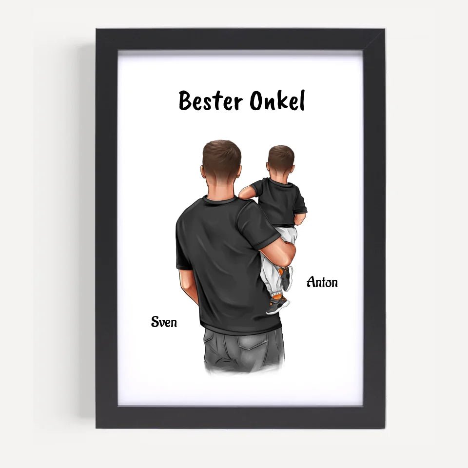 Onkel kleiner Neffe Poster personalisiert - Cantty