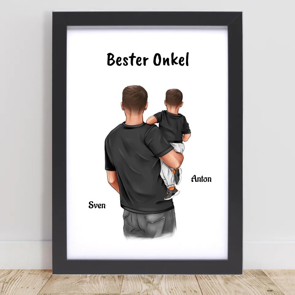 Onkel kleiner Neffe Poster personalisiert - Cantty