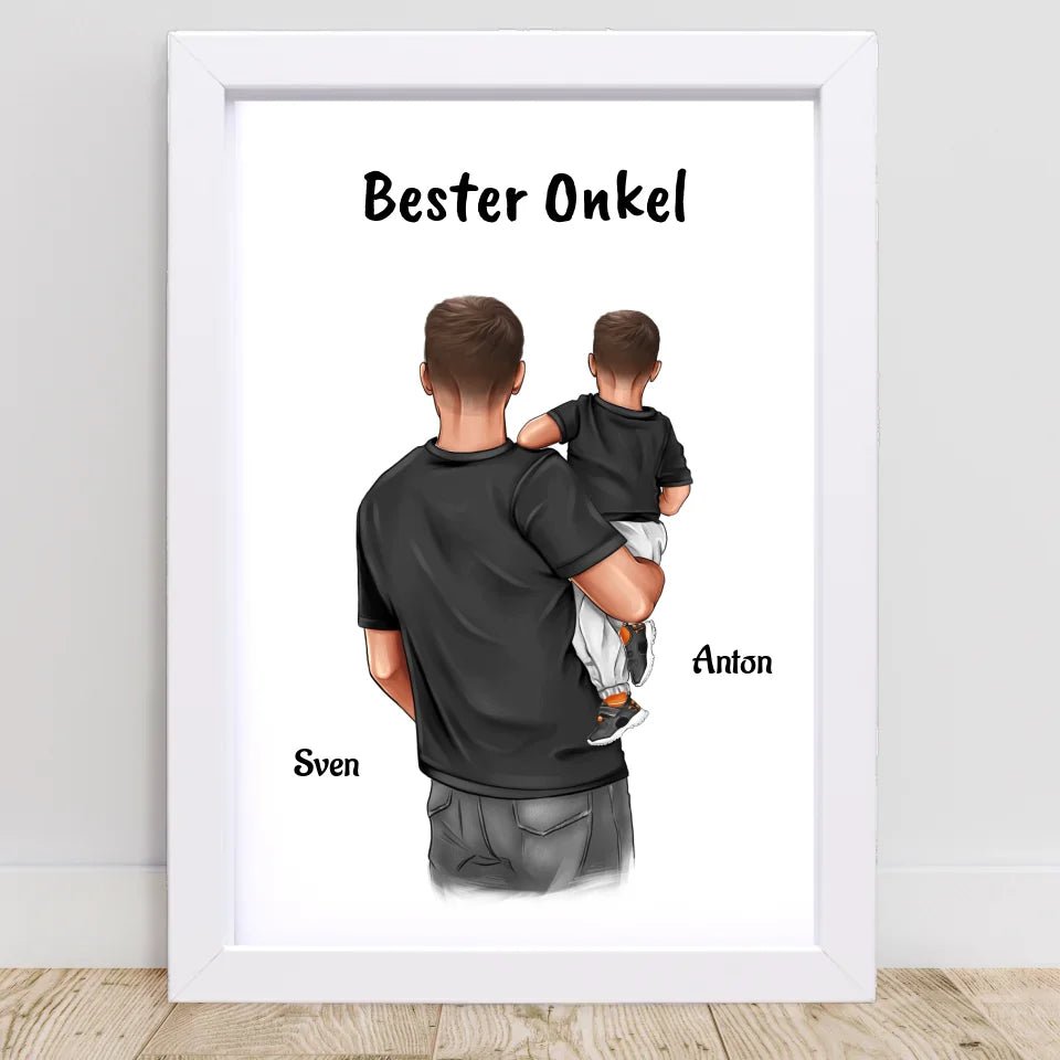Onkel kleiner Neffe Poster personalisiert - Cantty