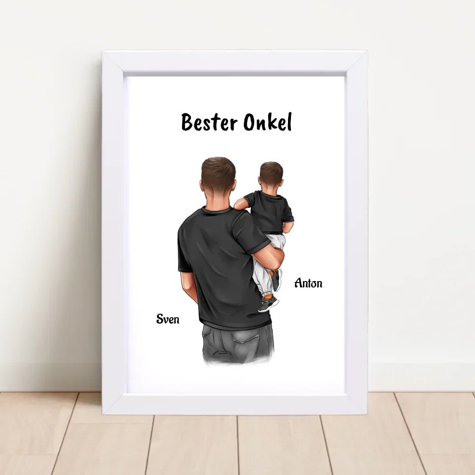 Onkel kleiner Neffe Poster personalisiert - Cantty