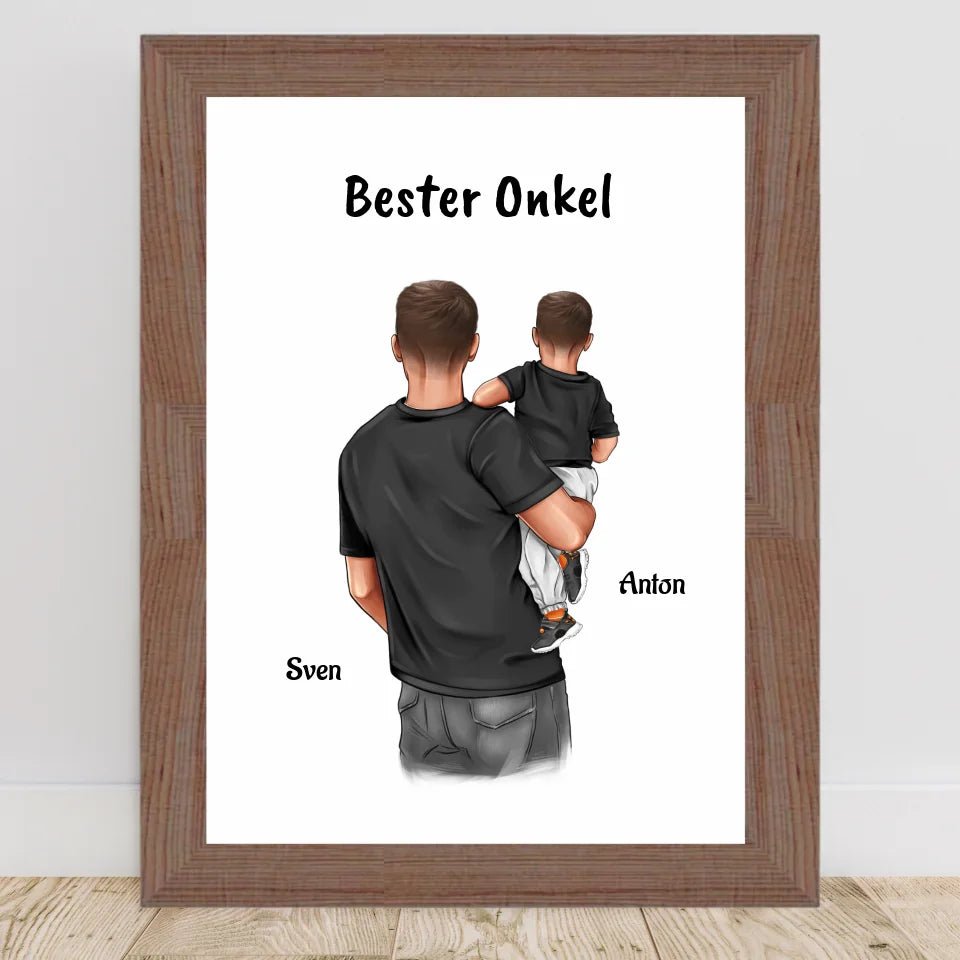 Onkel kleiner Neffe Poster personalisiert - Cantty