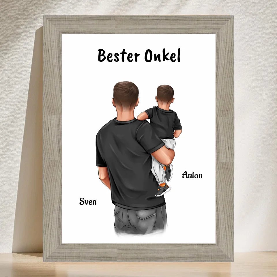 Onkel kleiner Neffe Poster personalisiert - Cantty
