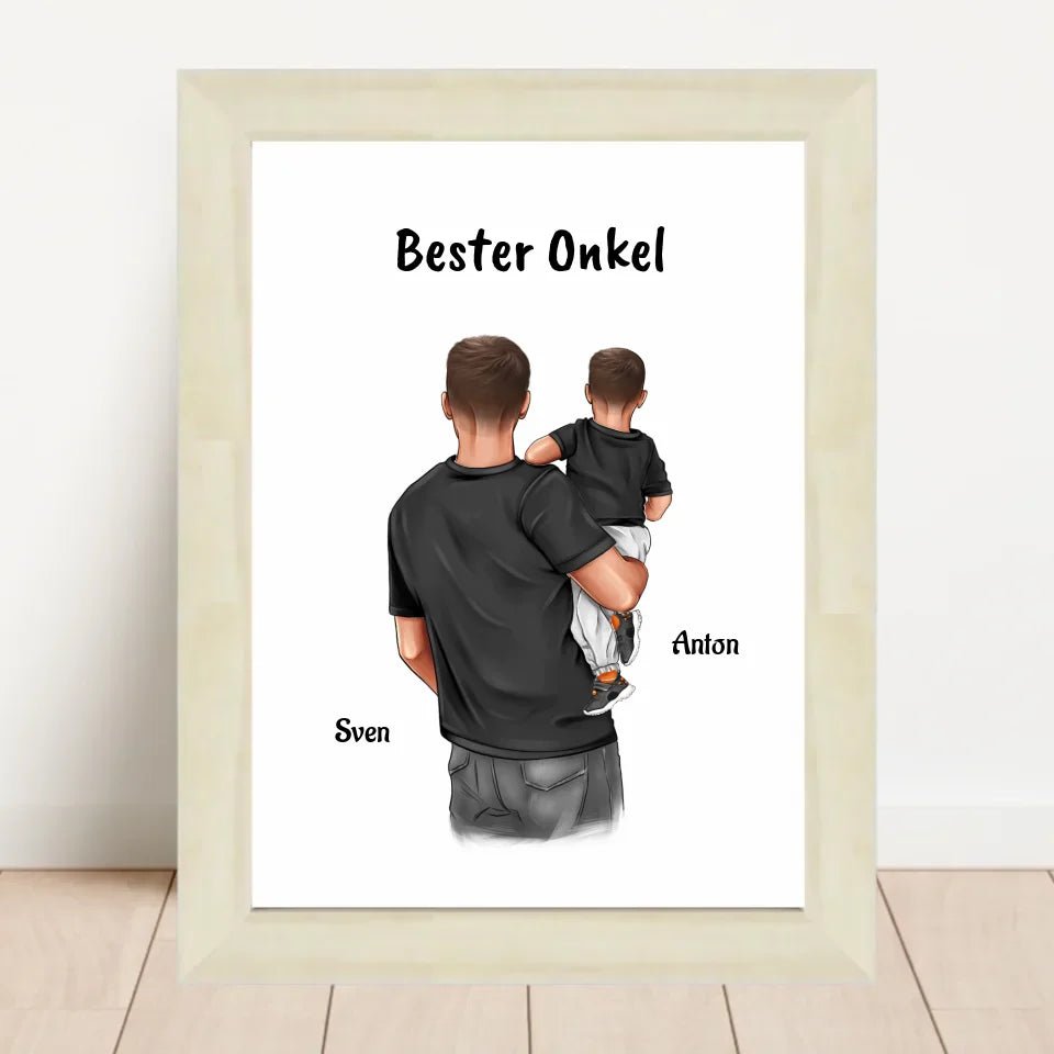 Onkel kleiner Neffe Poster personalisiert - Cantty