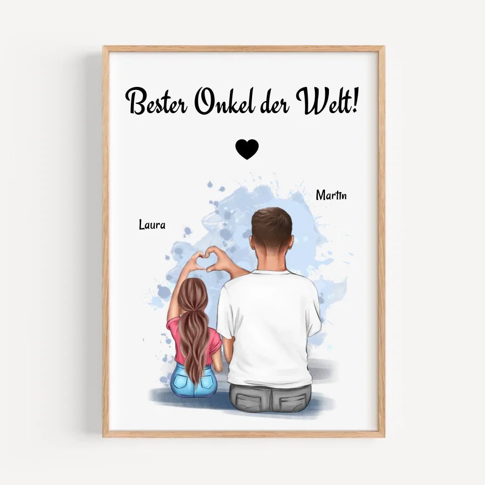 Geschenk Onkel Nichte Bild personalisiert gestalten - Cantty