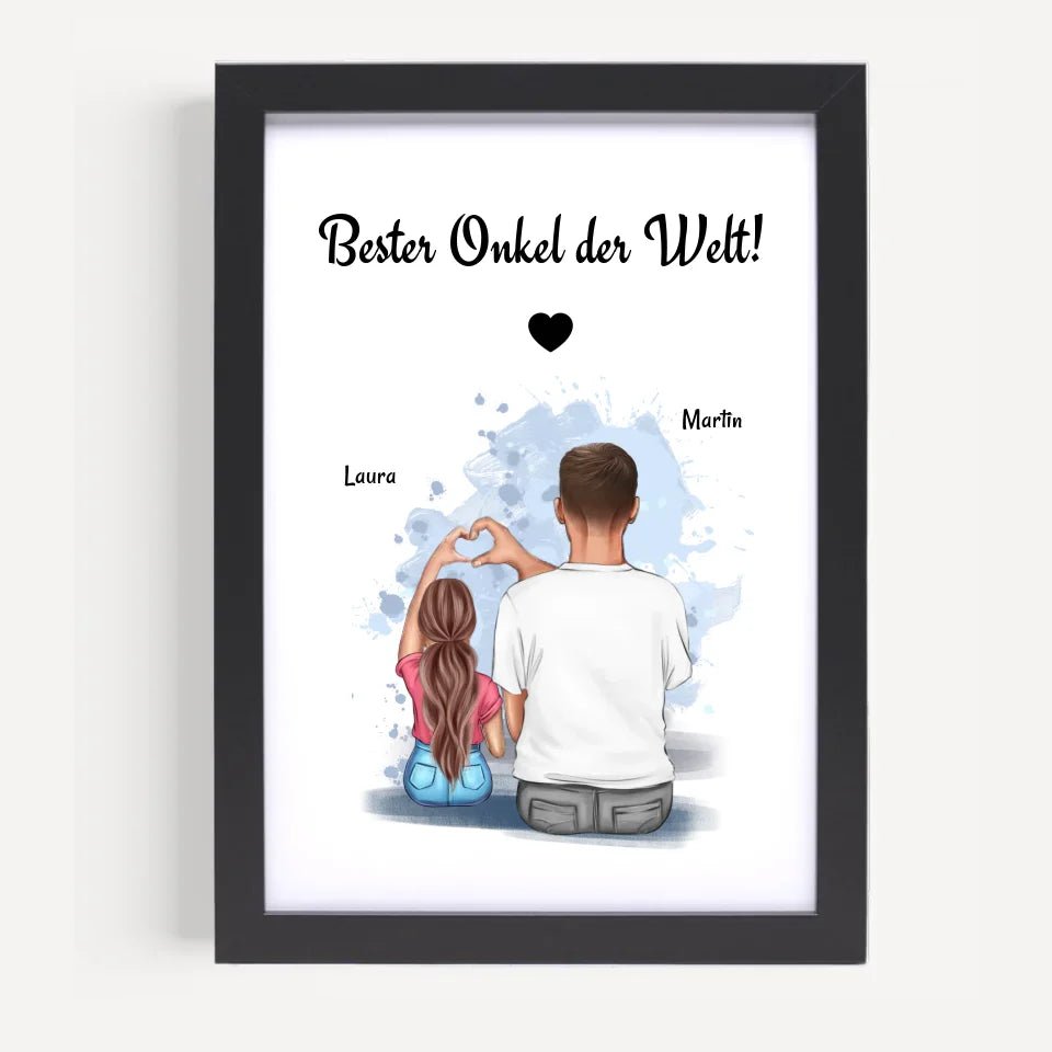 Geschenk Onkel Nichte Bild personalisiert gestalten - Cantty