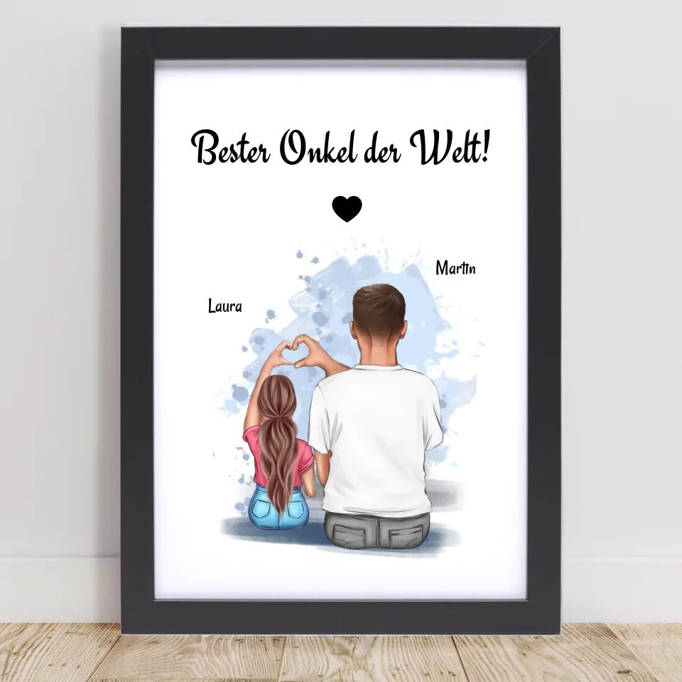 Geschenk Onkel Nichte Bild personalisiert gestalten - Cantty