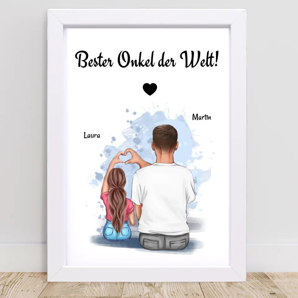 Geschenk Onkel Nichte Bild personalisiert gestalten - Cantty