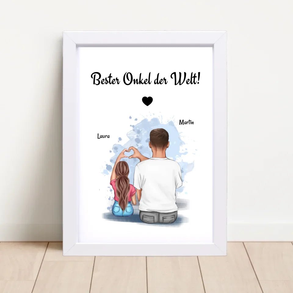 Geschenk Onkel Nichte Bild personalisiert gestalten - Cantty