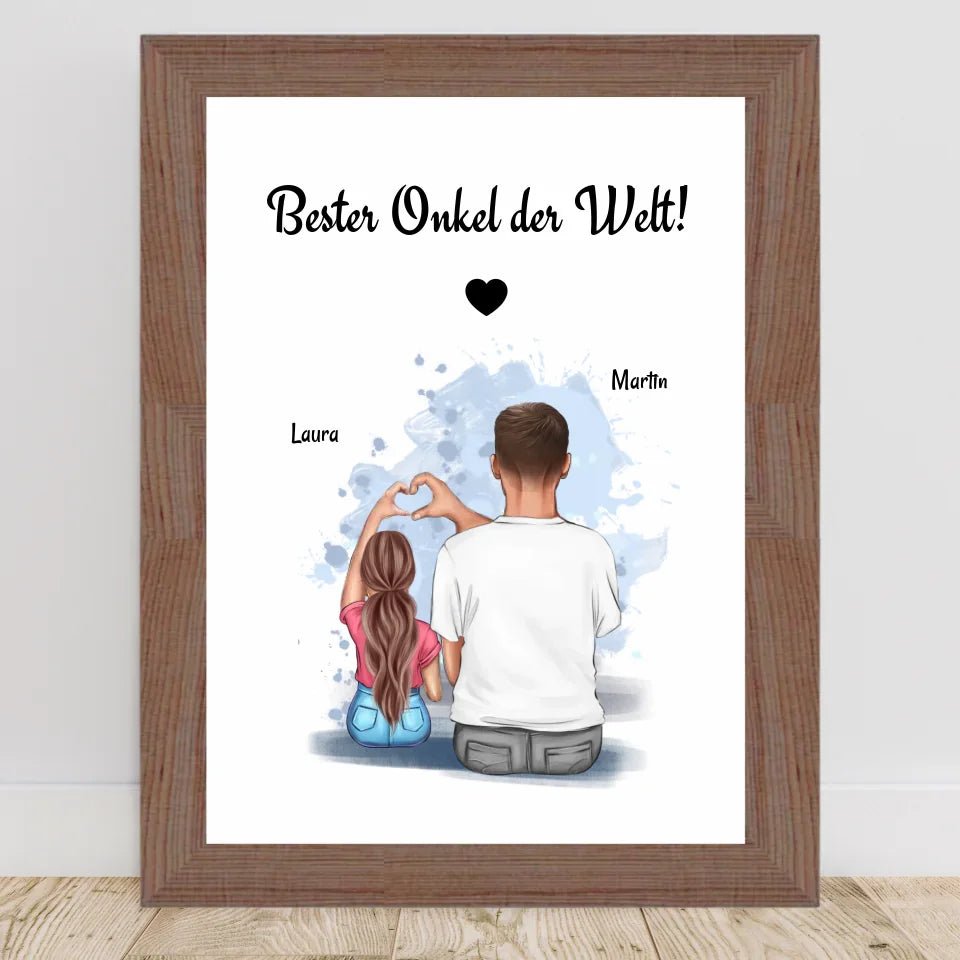 Geschenk Onkel Nichte Bild personalisiert gestalten - Cantty