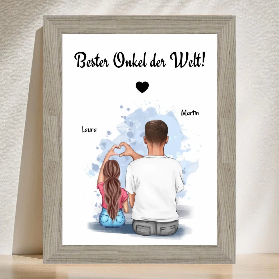 Geschenk Onkel Nichte Bild personalisiert gestalten - Cantty