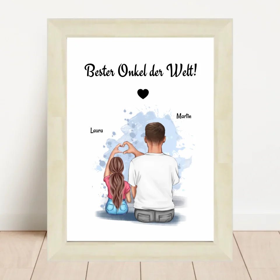 Geschenk Onkel Nichte Bild personalisiert gestalten - Cantty