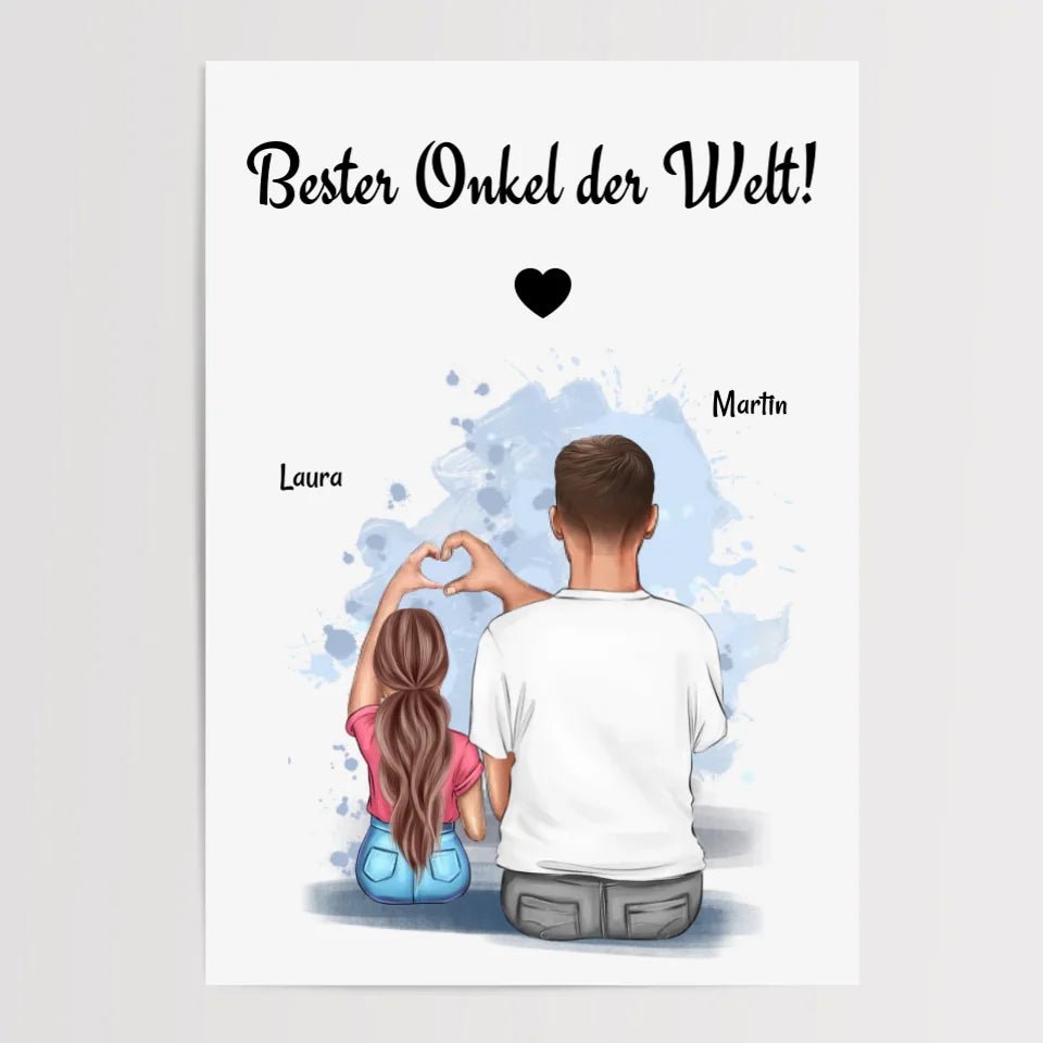 Geschenk Onkel Nichte Bild personalisiert gestalten - Cantty