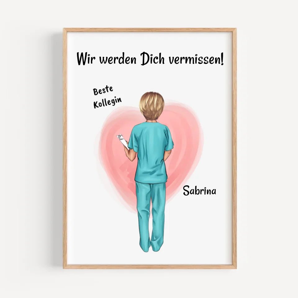 Geschenk Bild für Krankenschwester zum Abschied - Cantty