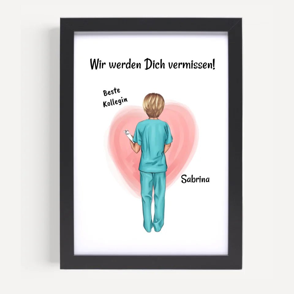 Geschenk Bild für Krankenschwester zum Abschied - Cantty