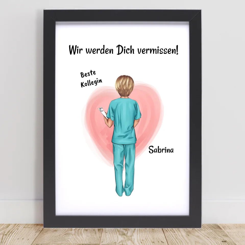 Geschenk Bild für Krankenschwester zum Abschied - Cantty