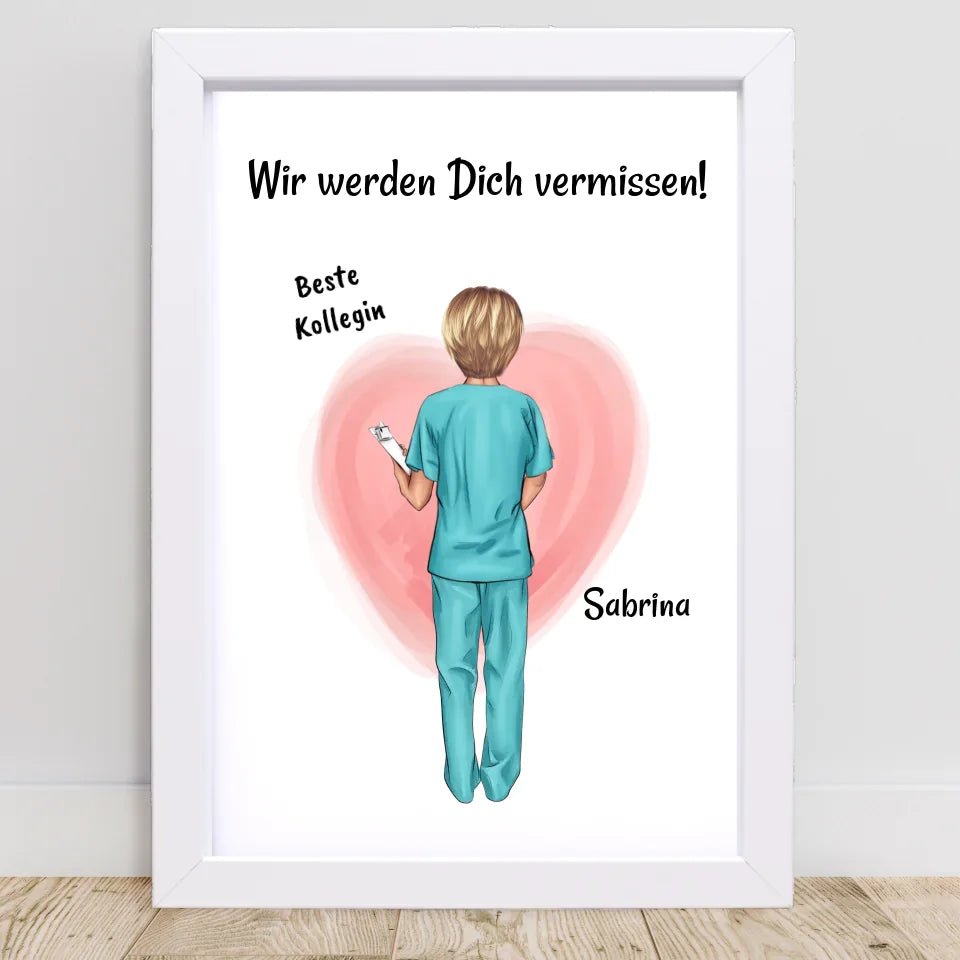 Geschenk Bild für Krankenschwester zum Abschied - Cantty
