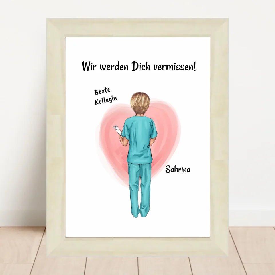 Geschenk Bild für Krankenschwester zum Abschied - Cantty