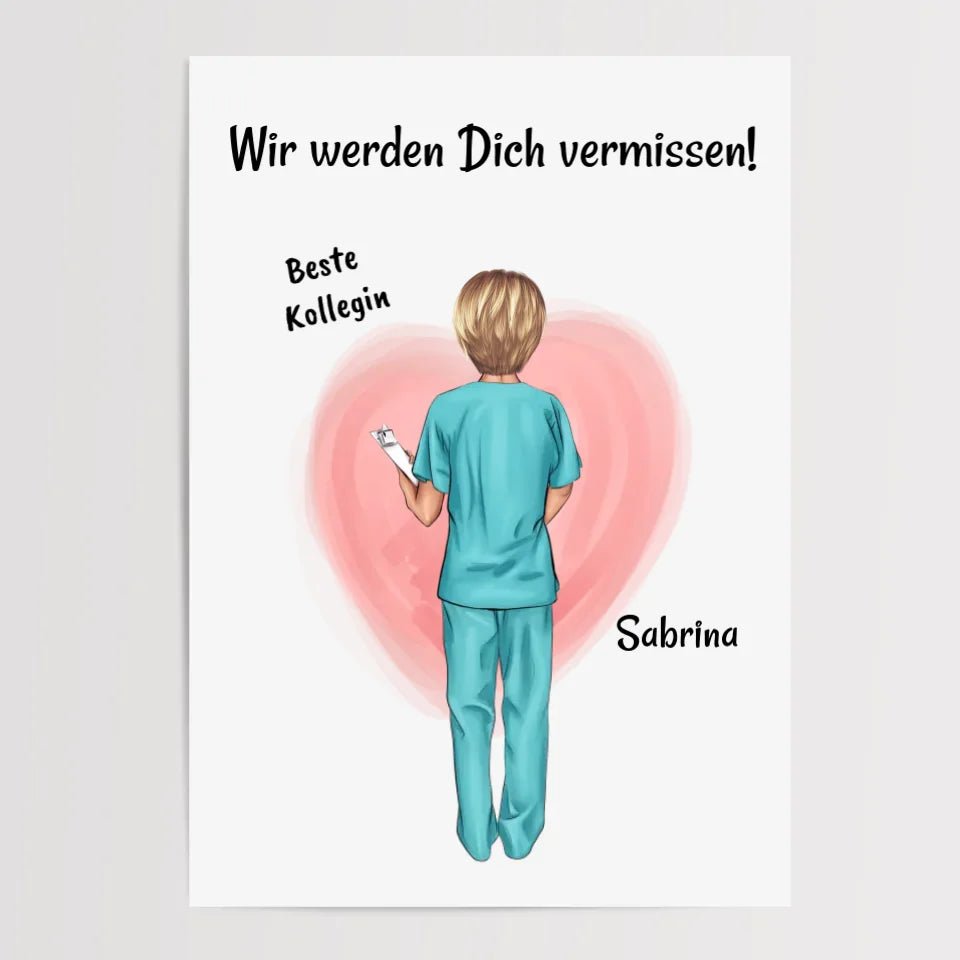 Geschenk Bild für Krankenschwester zum Abschied - Cantty