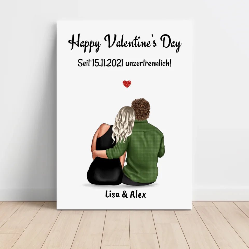 Poster Geschenk zum Valentinstag personalisiert - Cantty