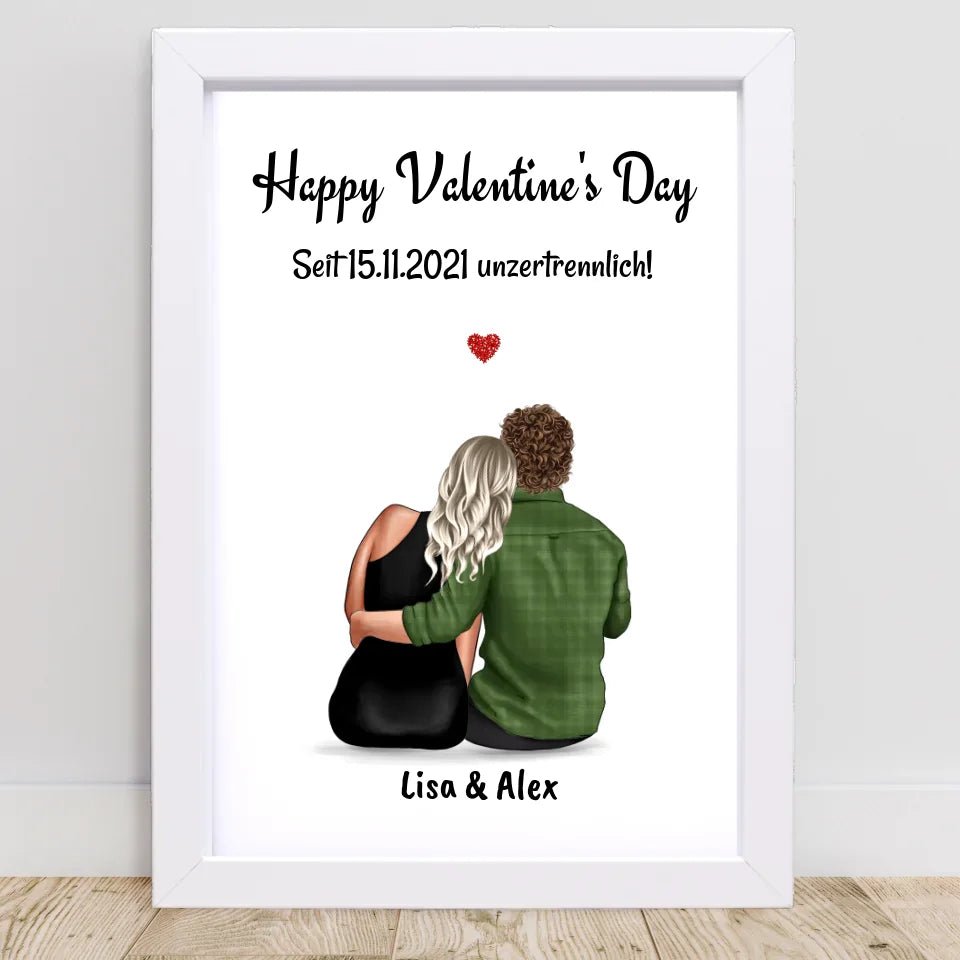 Poster Geschenk zum Valentinstag personalisiert - Cantty