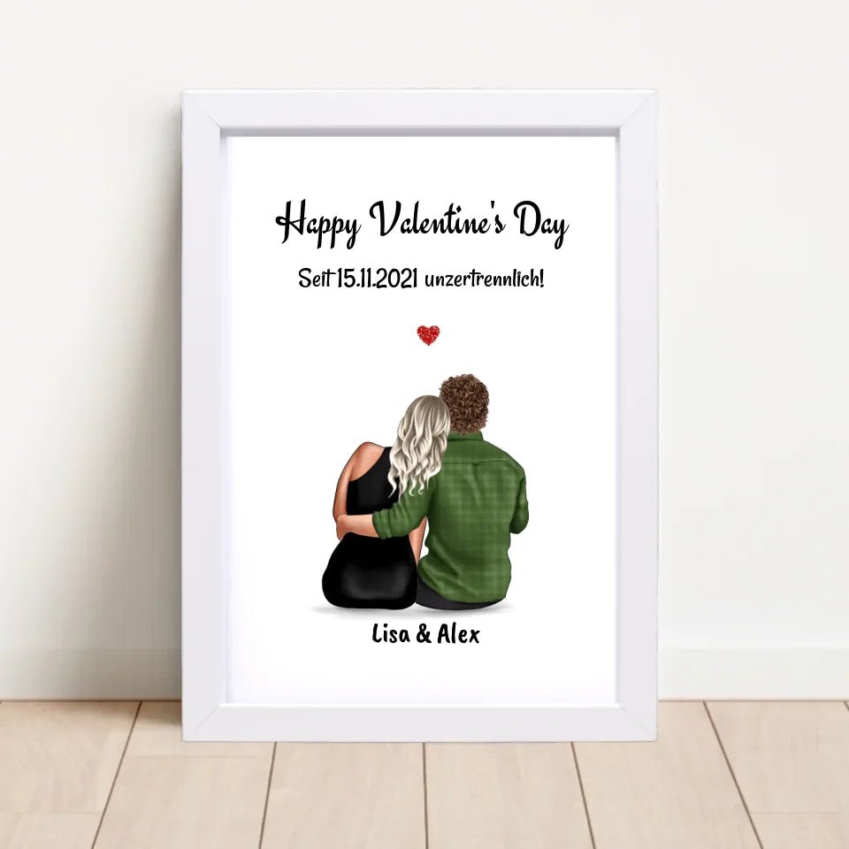 Poster Geschenk zum Valentinstag personalisiert - Cantty