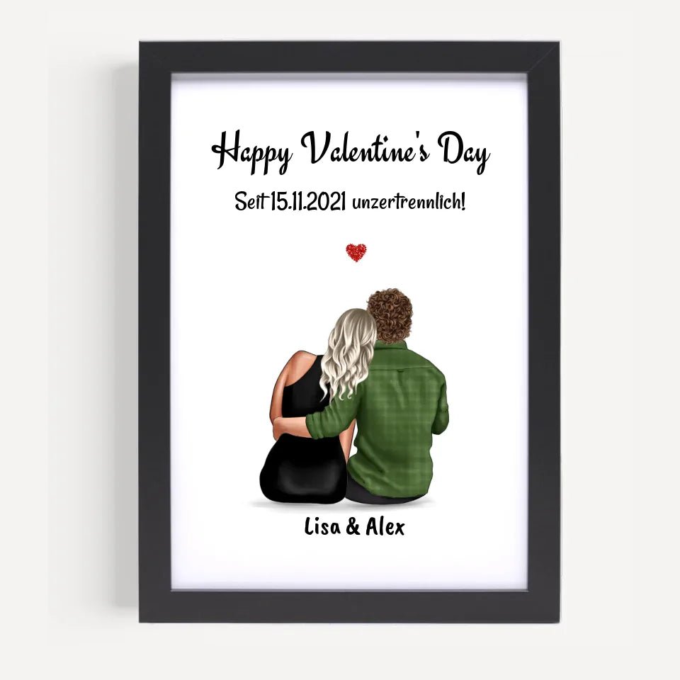 Poster Geschenk zum Valentinstag personalisiert - Cantty
