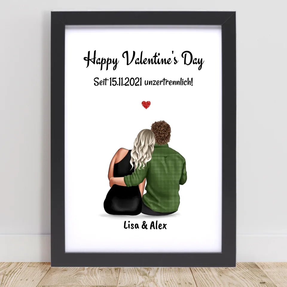 Poster Geschenk zum Valentinstag personalisiert - Cantty