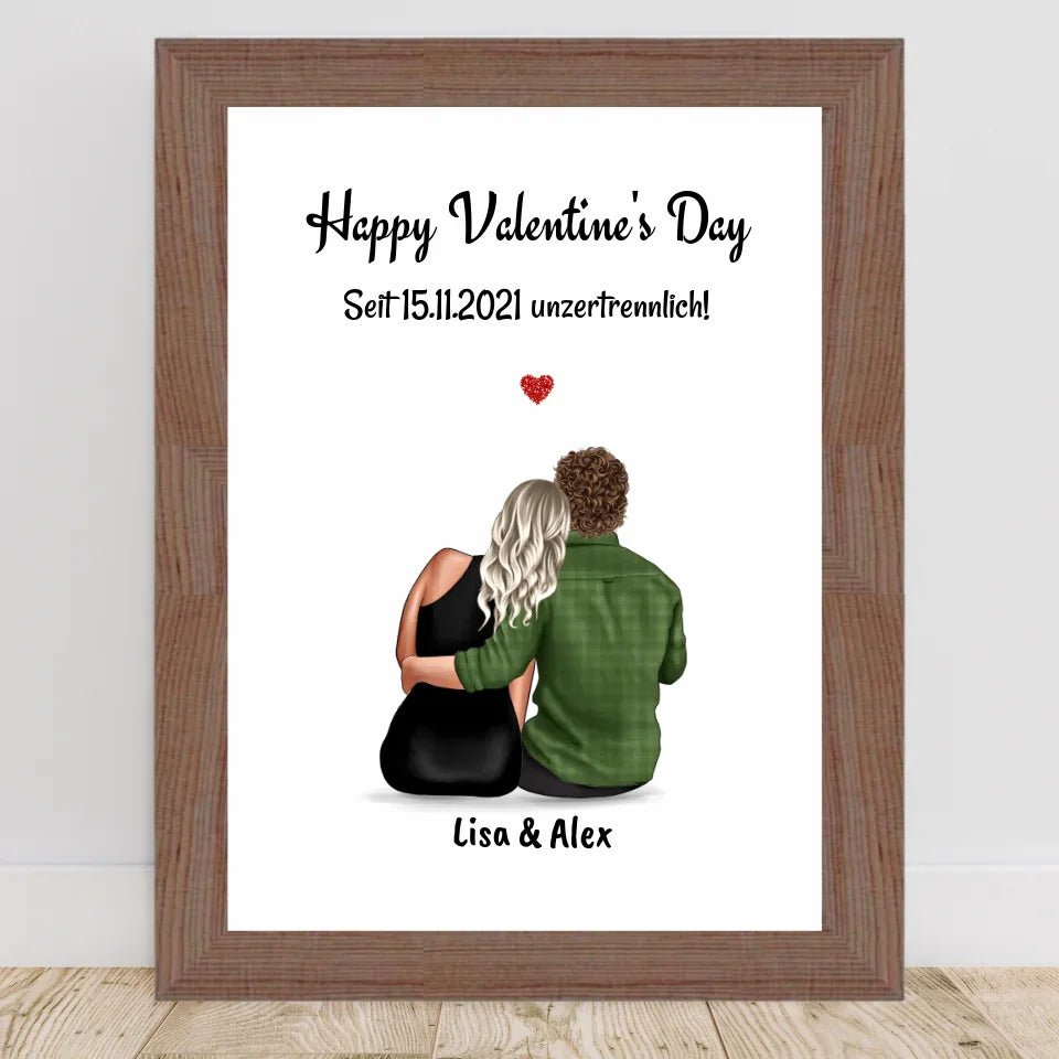 Poster Geschenk zum Valentinstag personalisiert - Cantty