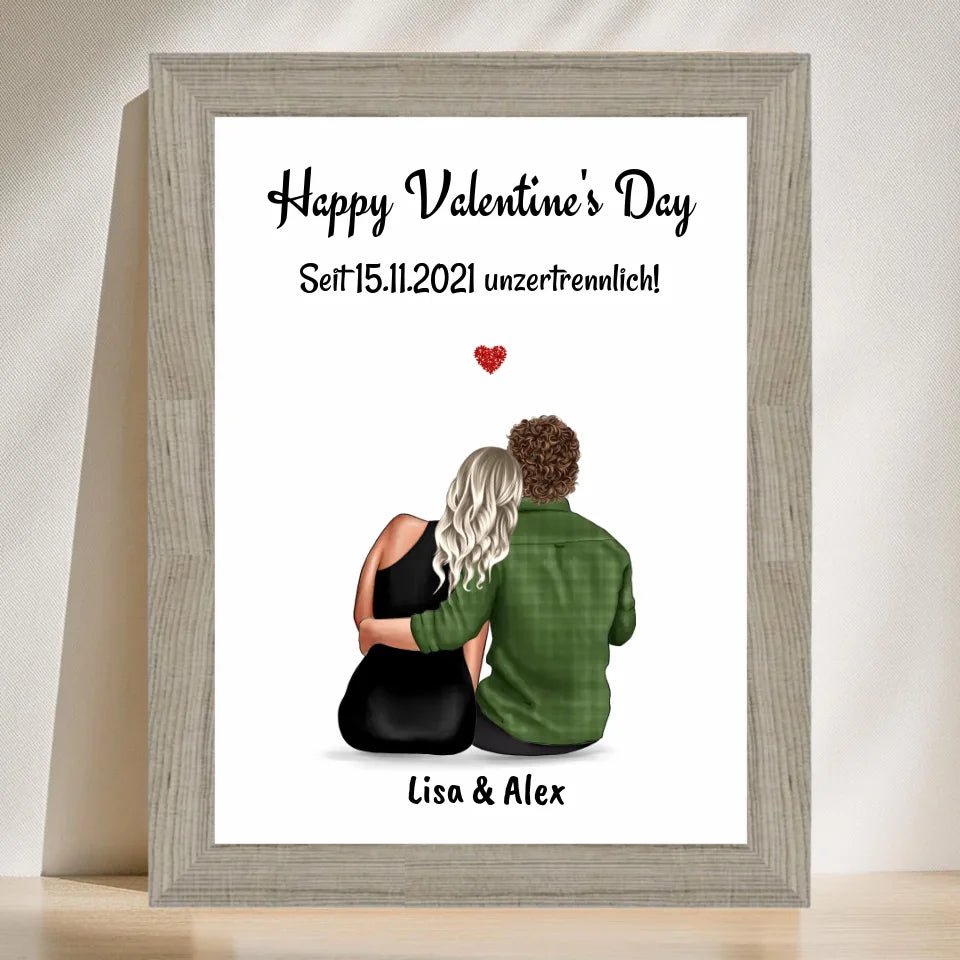 Poster Geschenk zum Valentinstag personalisiert - Cantty