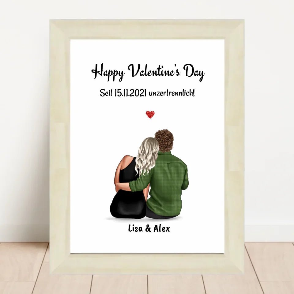 Poster Geschenk zum Valentinstag personalisiert - Cantty