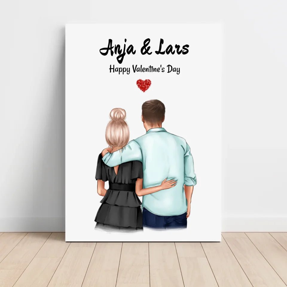 Bild Geschenk Valentinstag für Paar personalisert - Cantty
