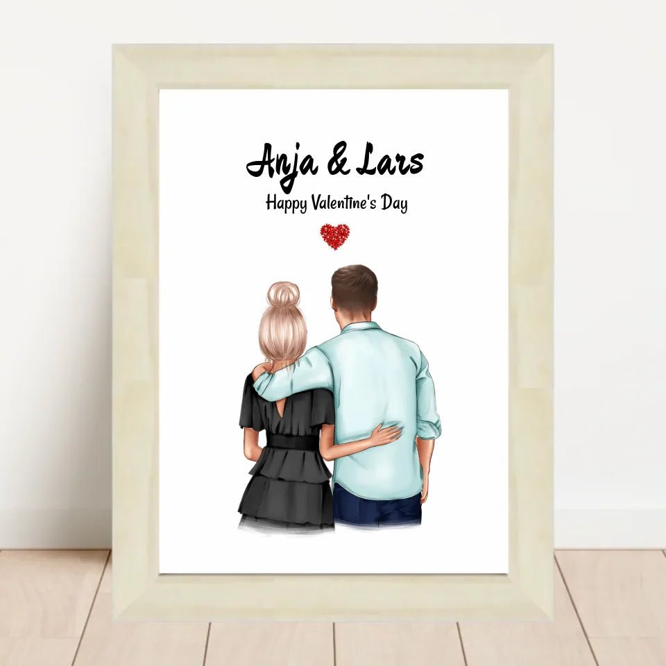 Bild Geschenk Valentinstag für Paar personalisert - Cantty