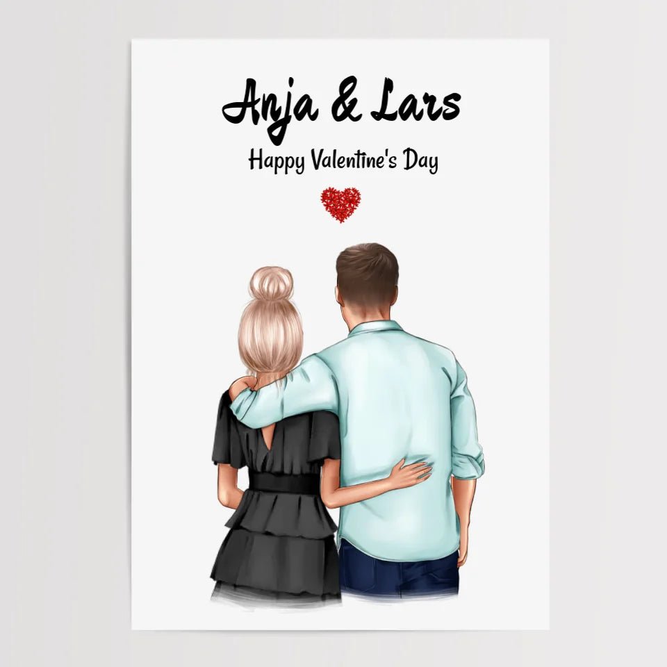 Bild Geschenk Valentinstag für Paar personalisert - Cantty