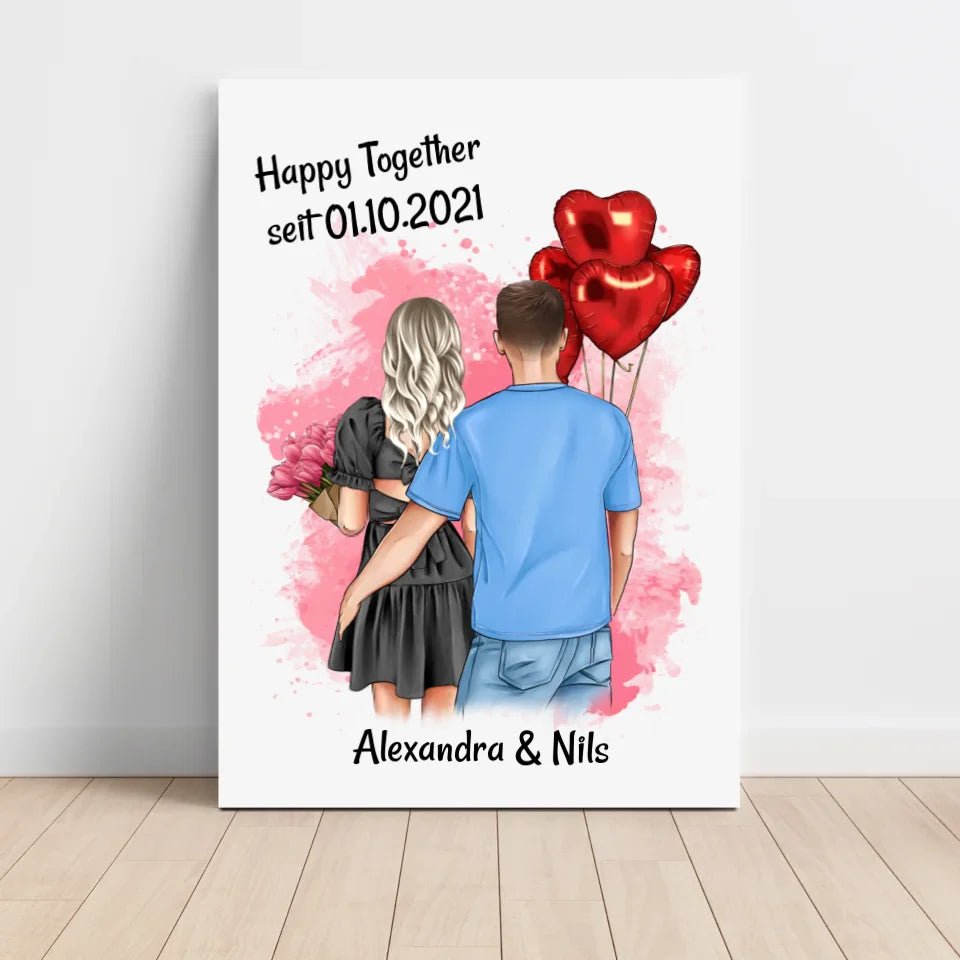 Freundin Jahrestag Bild Geschenk personalisiert - Cantty